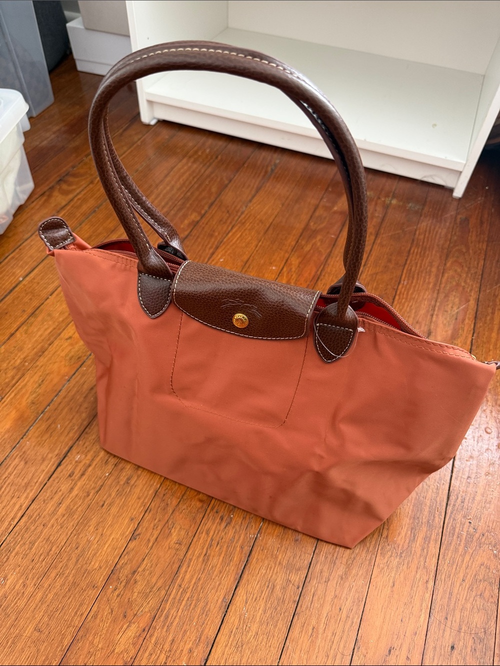 Longchamp Le Pilage Rust Color Tote Bag